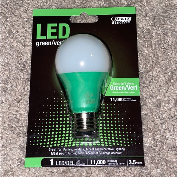 8 total bulb 4 red 4 green Pack Feit Electric A19/G/10K LED 3.5 Watt - Picture 4 of 5